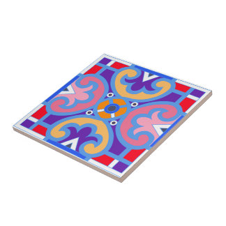 地中海の,カラフルタイル  タイル