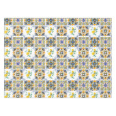 地中海の，シチリアの瓦，レモン  テーブルクロス (正面(横))