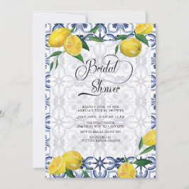 地中海の |レモン |ブライダルシャワー 招待状