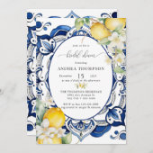 地中海の | Citrusレモン |ブライダルシャワー 招待状 (正面/裏面)