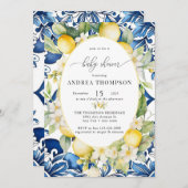 地中海の | Citrusレモン |赤ちゃんシャワー 招待状 (正面/裏面)