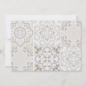 地中海のAmalfiタイルArch Baptism写真 招待状 (裏面)