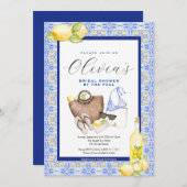 地中海のBridal Shower Invitation、Posiatano 招待状 (正面/裏面)