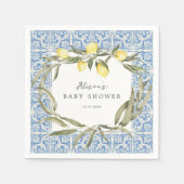 地中海アマルフィカプリベイビーシャワー スタンダードカクテルナプキン (正面)