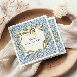 地中海アマルフィカプリベイビーシャワー スタンダードカクテルナプキン