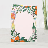 地中海イタリアン　レモン　ピンク　ウェディング　メニュー サンキューカード (裏面)