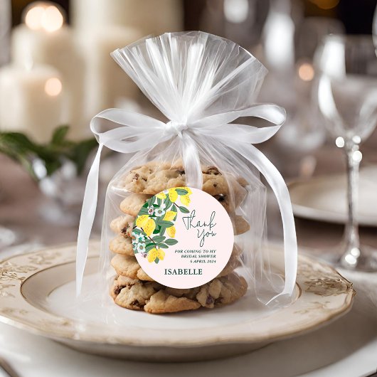 地中海イタリアン レモン ピンク ブライズシャワー ラウンドシール