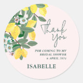 地中海イタリアン レモン ピンク ブライズシャワー ラウンドシール (正面)