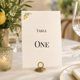 地中海イタリア沿岸の贅沢なテーブルナンバー 招待状