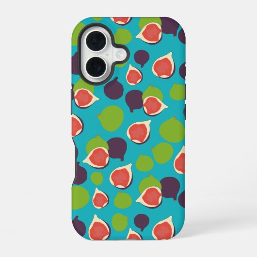 地中海イチジクの夏の果物パターン iPhone 16ケース (裏面)
