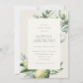 地中海ガーデン ブライダルシャワー 招待状 (正面)