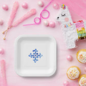 地中海コバルトブルータイル ペーパープレート (パーティー)