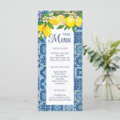 地中海スタイルのタイルとレモンのメニュー メニュー (スタンド正面)