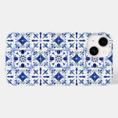 地中海タイル ブルー ホワイト Case-Mate iPhoneケース (裏面 (横))