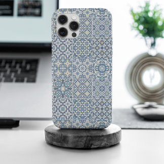 地中海タイル モロッコ マジョリカ アズレージョ iPhone 15 PRO MAXケース