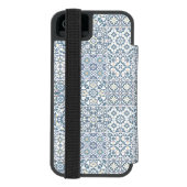 地中海タイル モロッコ マジョリカ アズレージョ INCIPIO iPhoneウォレットケース (フォリオ裏面)