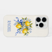 地中海ブルーレモン iPhoneケース (裏面横)