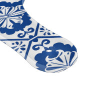 地中海ブルー タイル モノグラム ガラス カッティングボード (角)