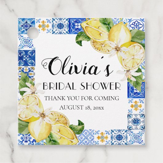 地中海ポジターノ ブライダルシャワー シール フェイバータグ (正面)