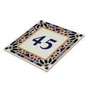 地中海モザイクハウスナンバーサインプレート タイル (側面)