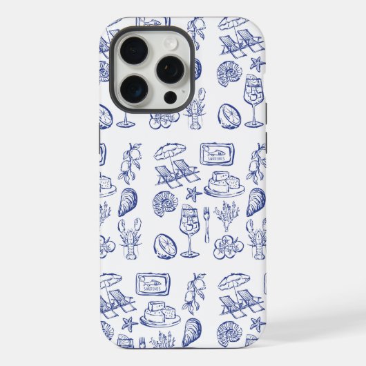 地中海ライフの輪郭 iPhoneケース (裏面)
