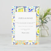 地中海レモンタイル ウェディング 招待状 (スタンド正面)