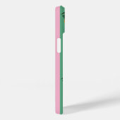 地中海レモン ピンク グリーン ストライプ 名前 Case-Mate iPhoneケース (裏面 / 右)