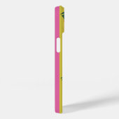 地中海レモン ピンク 黄色 ストライプ 名前 Case-Mate iPhoneケース (裏面 / 右)