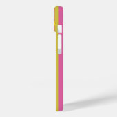 地中海レモン ピンク 黄色 ストライプ 名前 Case-Mate iPhoneケース (裏面 / 左)