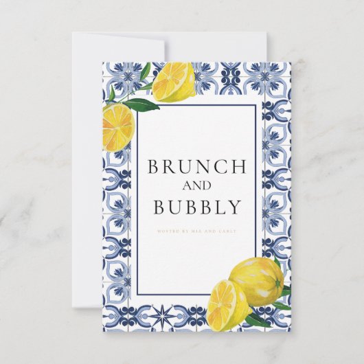地中海レモン ブライダルシャワー カード (正面)