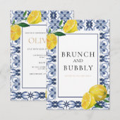 地中海レモン ブライダルシャワー カード (正面/裏面)