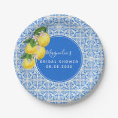 地中海レモン ブライダルシャワー ペーパープレート (正面)