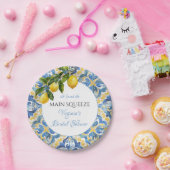 地中海レモン メインスクイーズ ブライダルシャワー ペーパープレート (パーティー)