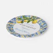 地中海レモン メインスクイーズ ブライダルシャワー ペーパープレート (アングル)