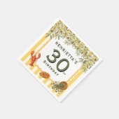 地中海ロブスターのブルスケッタ 30歳の誕生日 スタンダードカクテルナプキン (角)