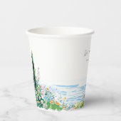 地中海沿いのカフェペーパカップ 紙コップ (正面)