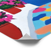 地中海沿岸テラスの壁画 ポスター (角)