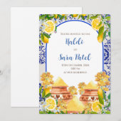 地中海風のハルディ招待状 イタリア風ハルディ 招待状 (正面/裏面)