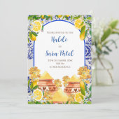 地中海風ハルディにイタリアン装飾を添えたハルディ招待状 招待状 (スタンド正面)