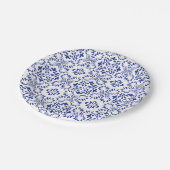 地中海風ブルーレモン モザイクタイル ウェディング ペーパープレート (アングル)