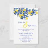 地中海風レモンのウェディングテーマ 招待状 (正面)