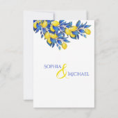 地中海風レモンのウェディングテーマ 招待状 (裏面)