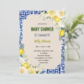 地中海風レモンシャワーバースデー招待状 招待状 (スタンド正面)