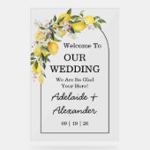 地中海風レモン シトラス ウェディング アクリル サイン (正面)