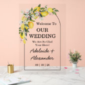 地中海風レモン シトラス ウェディング アクリル サイン (ウェディング)