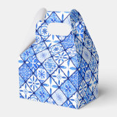 地中海風レモン 青タイル ブライダルシャワー フェイバーボックス (裏面サイド)