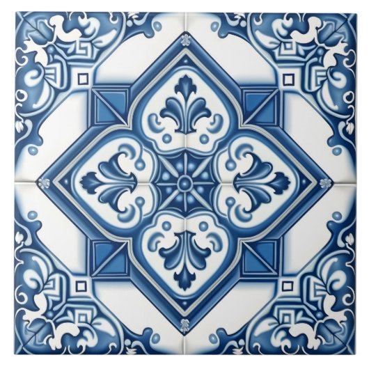 地中海風装飾模様 タイル (正面)