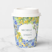 地中海風 レモンタイル ウェディング 紙コップ (裏面)
