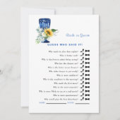 地中海風 誰が言ったか シャワーゲーム 招待状 (正面)