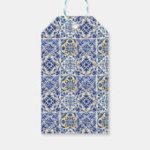 地中海風 青いタイル レモン ブライダルシャワー ギフトタグ (裏面)